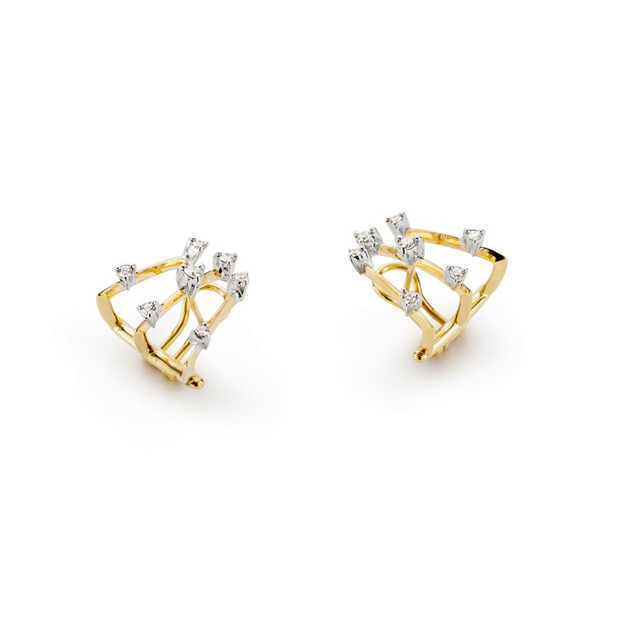 3 element 'Balance' earrings in yellow gold BALANCE | OR3AU18G CT.0,56